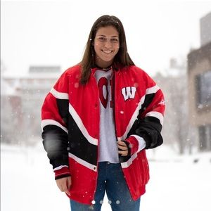vintage Wisconsin puffer jacket